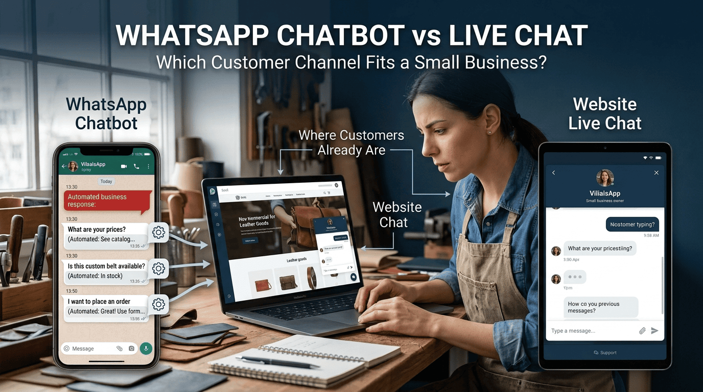 WhatsApp Chatbot vs Live Chat: Best for Small Business?