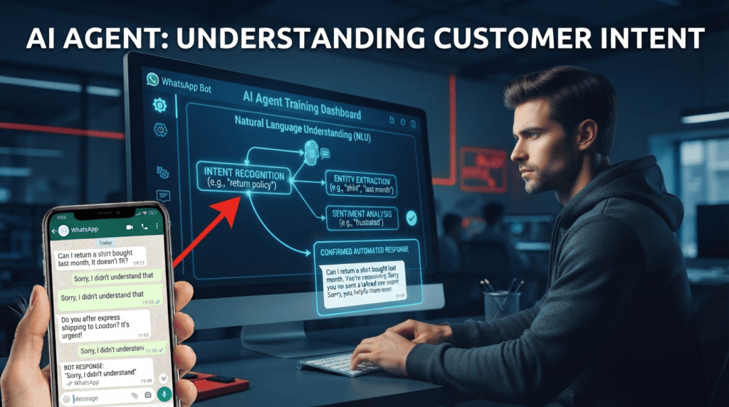 Illustration comparing rule-based and AI-assisted chatbots