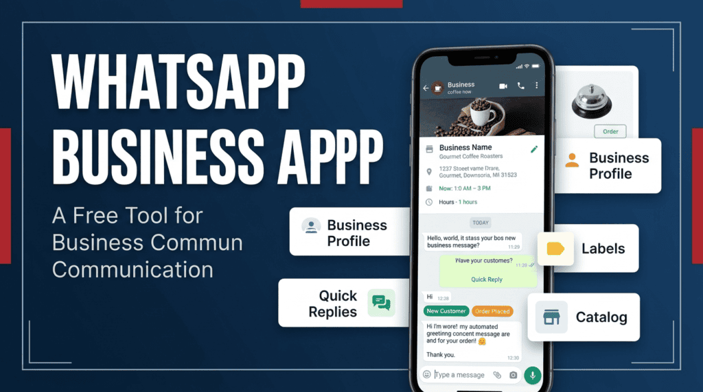 Illustration comparing the WhatsApp Business app and automation bots