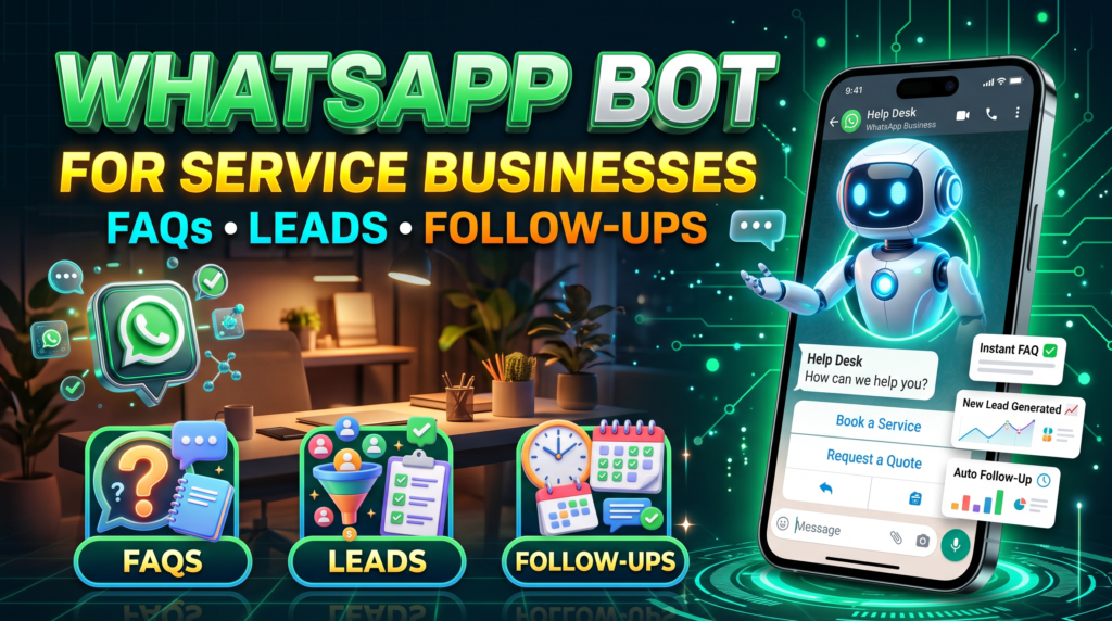 Illustration about lead intake and follow-up for a service business